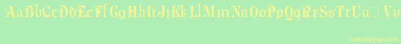 More about Phalyn Font Phalyn Font – Yellow Fonts on Green Background