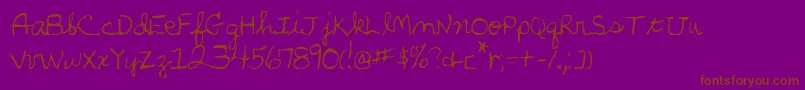 phandv2 Font – Brown Fonts on Purple Background