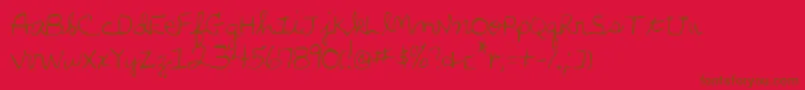 Police phandv2 – polices brunes sur fond rouge
