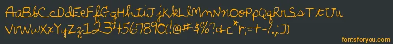 phandv2 Font – Orange Fonts on Black Background