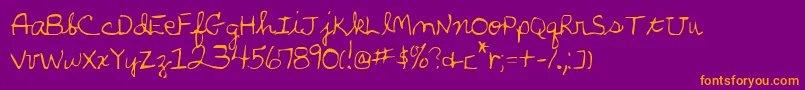 fuente phandv2 – Fuentes Naranjas Sobre Fondo Morado