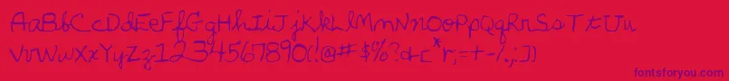 phandv2 Font – Purple Fonts on Red Background