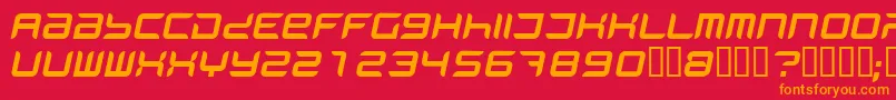 fuente PHANI    – Fuentes Naranjas Sobre Fondo Rojo
