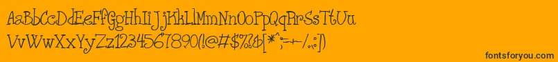 Шрифт PHANRG   – чёрные шрифты на оранжевом фоне