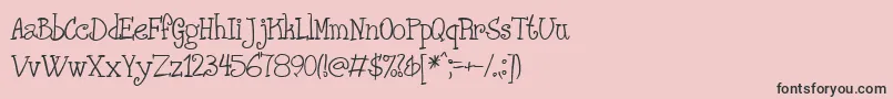 PHANRG  -Schriftart – Schwarze Schriften auf rosa Hintergrund