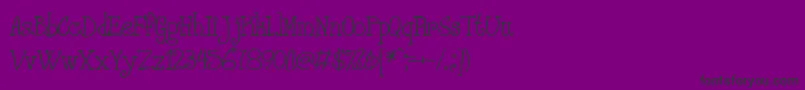 PHANRG  -fontti – mustat fontit violetilla taustalla