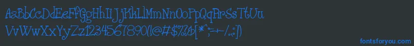 Шрифт PHANRG   – синие шрифты на чёрном фоне