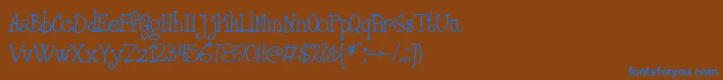 PHANRG   Font – Blue Fonts on Brown Background