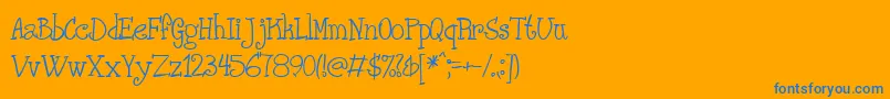 Шрифт PHANRG   – синие шрифты на оранжевом фоне