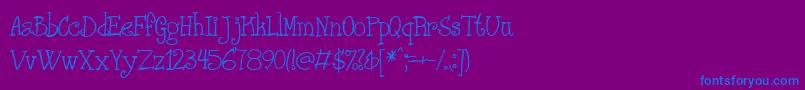 PHANRG   Font – Blue Fonts on Purple Background