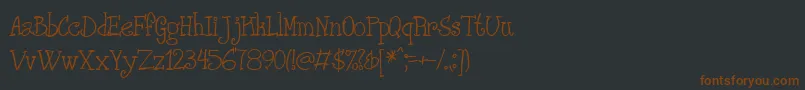 PHANRG  -fontti – ruskeat fontit mustalla taustalla