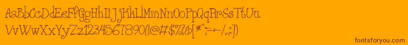 Шрифт PHANRG   – коричневые шрифты на оранжевом фоне