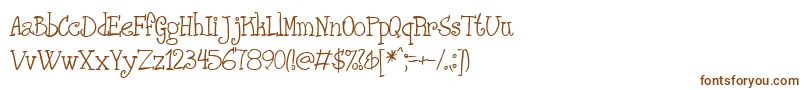 PHANRG  -Schriftart – Braune Schriften auf weißem Hintergrund