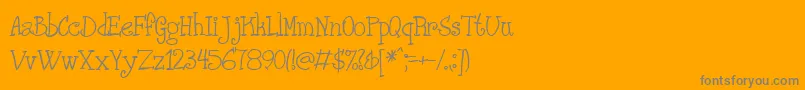 PHANRG  -fontti – harmaat kirjasimet oranssilla taustalla