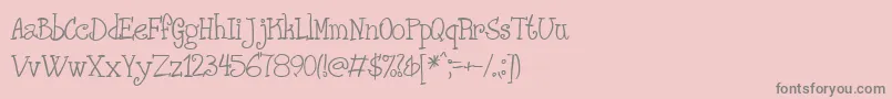 フォントPHANRG   – ピンクの背景に灰色の文字