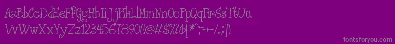フォントPHANRG   – 紫の背景に灰色の文字