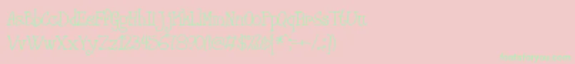 PHANRG  -fontti – vihreät fontit vaaleanpunaisella taustalla