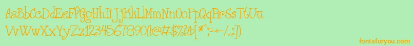 PHANRG   Font – Orange Fonts on Green Background