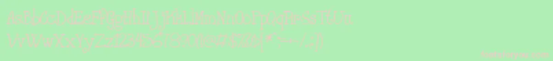 PHANRG  -fontti – vaaleanpunaiset fontit vihreällä taustalla