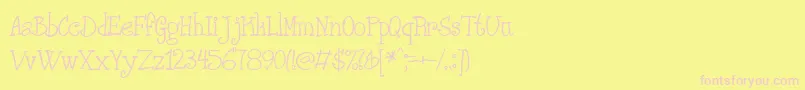 PHANRG   Font – Pink Fonts on Yellow Background