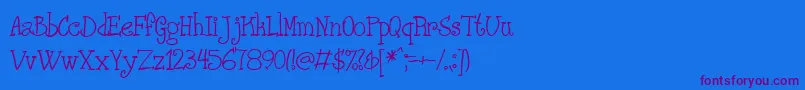 PHANRG   Font – Purple Fonts on Blue Background