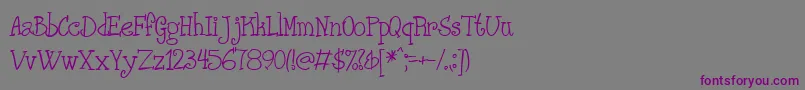 Шрифт PHANRG   – фиолетовые шрифты на сером фоне