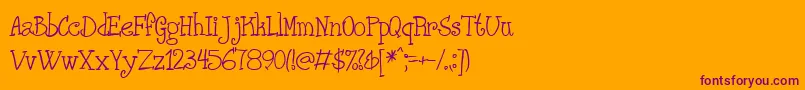 Шрифт PHANRG   – фиолетовые шрифты на оранжевом фоне