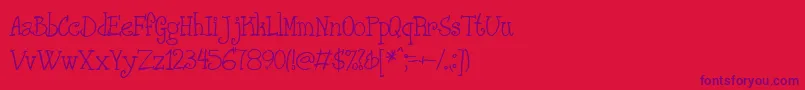 Police PHANRG   – polices violettes sur fond rouge