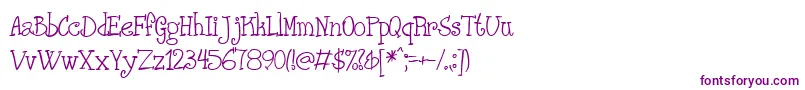 PHANRG  -fontti – violetit fontit valkoisella taustalla