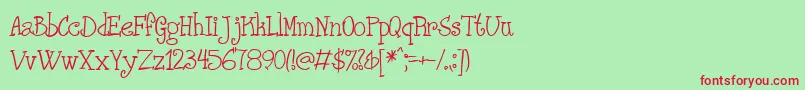 PHANRG   Font – Red Fonts on Green Background