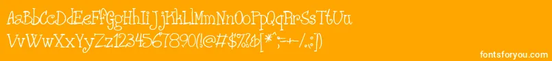 フォントPHANRG   – オレンジの背景に白い文字