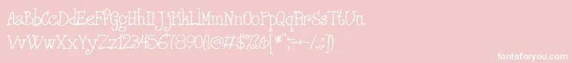 PHANRG  -Schriftart – Weiße Schriften auf rosa Hintergrund