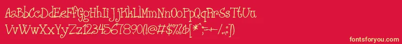 PHANRG  -fontti – keltaiset fontit punaisella taustalla