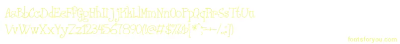 フォントPHANRG   – 白い背景に黄色の文字