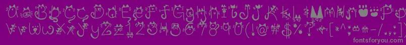 KittyFace Font – Gray Fonts on Purple Background