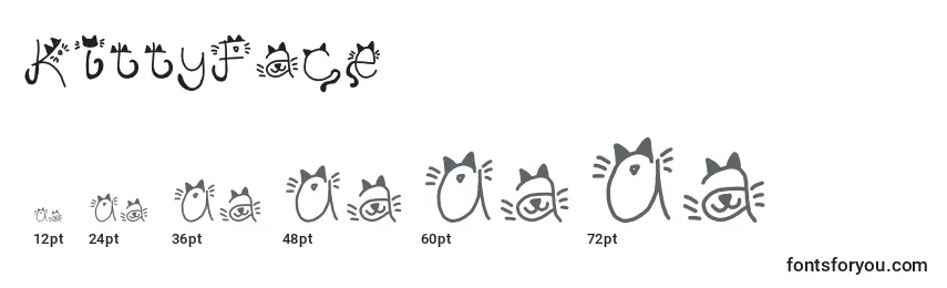 KittyFace Font Sizes