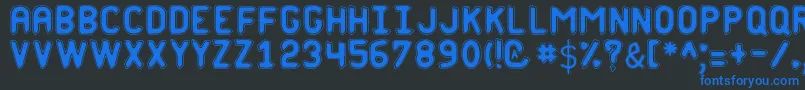 Phantom st Font – Blue Fonts on Black Background