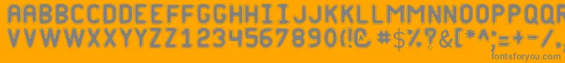 フォントPhantom st – オレンジの背景に灰色の文字