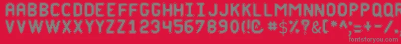 Phantom st Font – Gray Fonts on Red Background