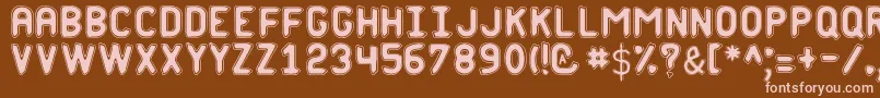 Phantom st Font – Pink Fonts on Brown Background
