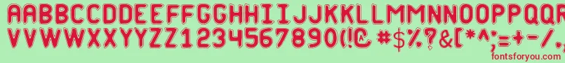 Phantom st Font – Red Fonts on Green Background