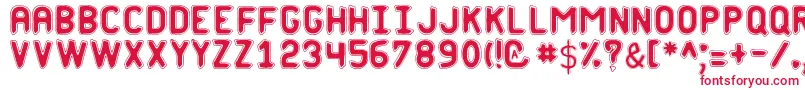 Phantom st Font – Red Fonts on White Background