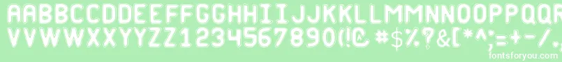 Phantom st Font – White Fonts on Green Background
