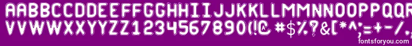 フォントPhantom st – 紫の背景に白い文字
