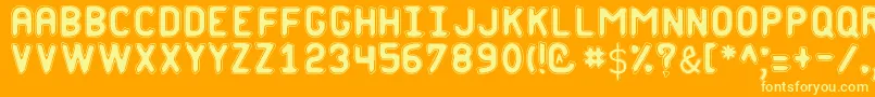Czcionka Phantom st – żółte czcionki na pomarańczowym tle