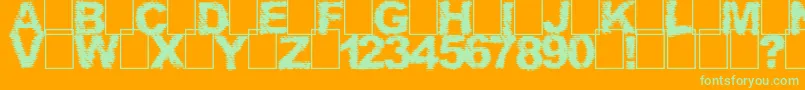 Phantom Zone Font – Green Fonts on Orange Background