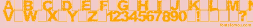 Phantom Zone Font – Orange Fonts on Pink Background