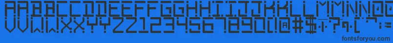 Phantomonia Font – Black Fonts on Blue Background