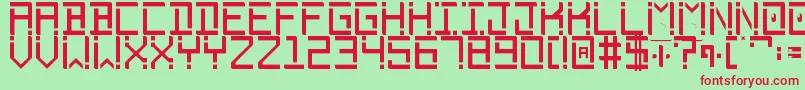 Phantomonia Font – Red Fonts on Green Background