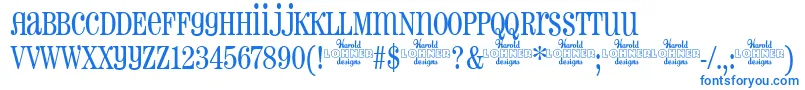 PHARMACY Font – Blue Fonts on White Background
